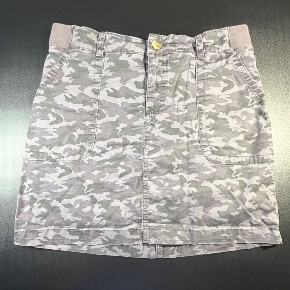 Lee Womens Grey Camo Mid Rise Regular Fit Skort Size 8M 1CWUS07 K16